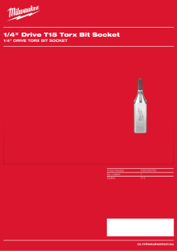 MILWAUKEE ¼″ torx nástrčný klíč T15 4932480794 A4 PDF