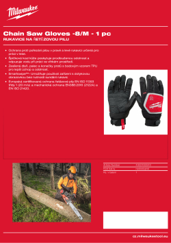 MILWAUKEE Rukavice na řetězovou pilu 8/M - 1ks 4932493540 A4 PDF