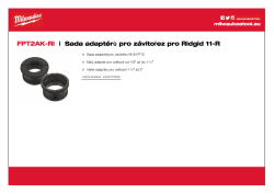 MILWAUKEE Sada adaptérů pro závitořez pro Ridgid 4932478838 A4 PDF