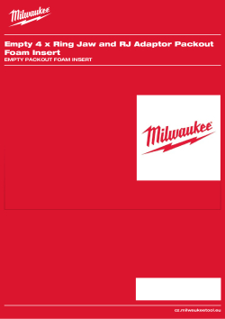MILWAUKEE Prázdná pěnová vložka PACKOUT™ pro 4x kruhovou čelist a adaptér RJ 4932498248 A4 PDF