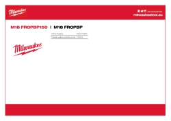 MILWAUKEE Lešticí podložka pro M18 FROPBP150 4932479965 A4 PDF