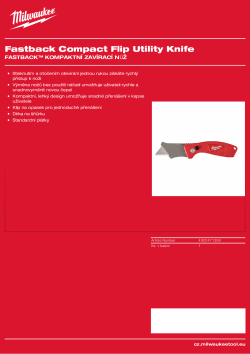 MILWAUKEE FASTBACK™ zavírací nůž na výměnné čepele 4932471356 A4 PDF