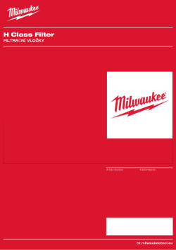 MILWAUKEE Filtr třídy H 4932498235 A4 PDF