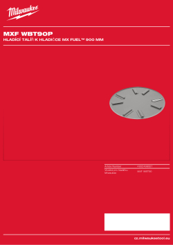 MILWAUKEE Hladící talíř k hladičce MX FUEL™ 900 mm 4932498921 A4 PDF