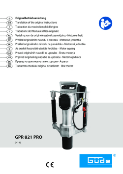 GÜDE ZATLOUKAČ KŮLŮ GPR 822 PRO 94422 Manuál
