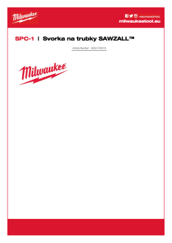 MILWAUKEE Svorka na trubky 4932478816 A4 PDF