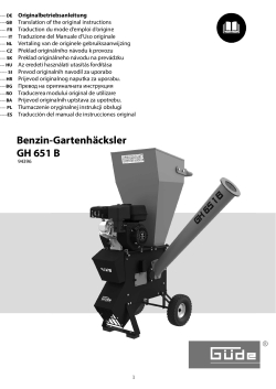 GÜDE MOTOROVÝ ZAHRADNÍ DRTIČ GH 651 B 94396 Manuál