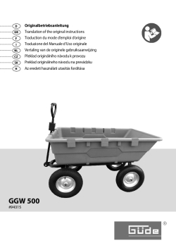GÜDE ZAHRADNÍ VOZÍK GGW 500 94315 Manuál