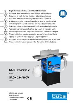 GÜDE HOBLOVKA GADH 254/400V 55059 Manuál