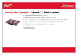 MILWAUKEE PACKOUT™ úzký organizér 4932471064 A4 PDF