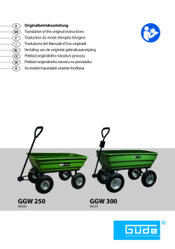 GÜDE ZAHRADNÍ VOZÍK GGW 250 94336 Manuál