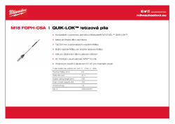 MILWAUKEE QUIK-LOK™ řetězová pila 4932464957 A4 PDF