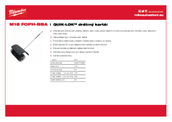 MILWAUKEE QUIK-LOK™ drátěný kartáč 4932479985 A4 PDF