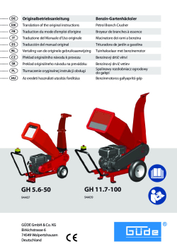 GÜDE Motorový zahradní drtič GH 11.7-100 94409 Manuál