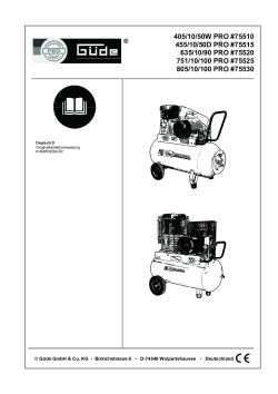 GÜDE Kompresor 635/10/100 PRO 75520 Manuál