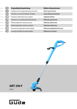 GÜDE Elektrická strunová sekačka GRT 350F 95220 Manuál