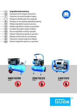 GÜDE Kompresor AIRPOWER 350/10/25 50094 Manuál