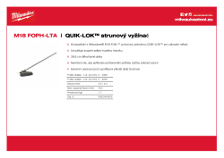 MILWAUKEE QUIK-LOK™ strunový vyžínač 4932464955 A4 PDF