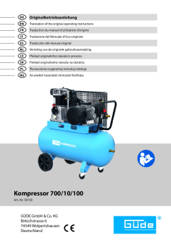 GÜDE Kompresor 700/10/100 50159 Manuál