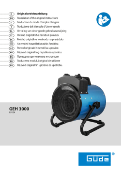 GÜDE ELEKTRICKÝ PŘÍMOTOP GEH 3000 85124 Manuál
