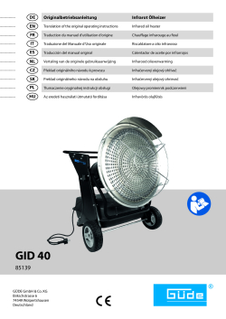 GÜDE INFRAČERVENÉ NAFTOVÉ TOPIDLO GID 40 85139 Manuál