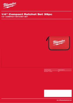 MILWAUKEE Sada s kompaktní ráčnou ¼″ 39 ks 4932492672 A4 PDF
