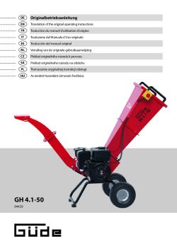 GÜDE Motorový zahradní drtič GH 4.1-50 94429 Manuál