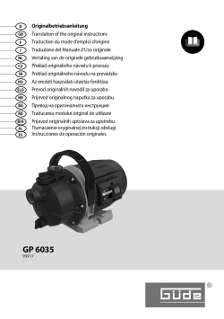 GÜDE Zahradní čerpadlo GP 6035 93917 Manuál