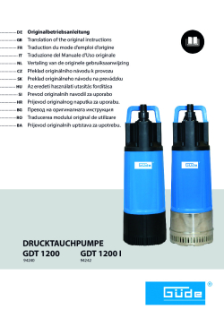 GÜDE Ponorné tlakové čerpadlo GDT 1200 94240 Manuál
