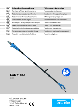 GÜDE Elektrická vyvětvovací pila GAK 7118.1 95101 Manuál