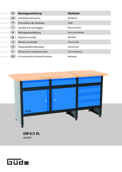 GÜDE Dílenský stůl GW 6/2 XL 40481 Manuál
