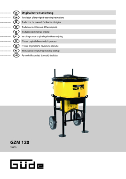 GÜDE Stavební míchačka GZM 120 55459 Manuál