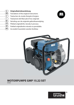 GÜDE Motorové čerpadlo GMP 15.22 SET 94503 Manuál