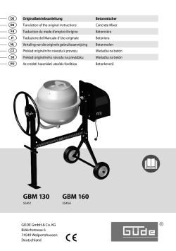 GÜDE STAVEBNÍ MÍCHAČKA GBM 160 55456 Manuál