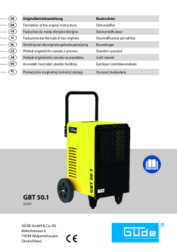 GÜDE VYSOUŠEČ ZDIVA GBT 50.1 55547 Manuál