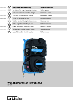 GÜDE Nástěnný kompresor GWK 160/08/2 ST 50160 Manuál