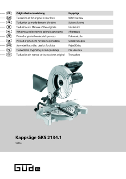 GÜDE Pokosová pila GKS 2134.1 55274 Manuál