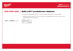 MILWAUKEE QUIK-LOK™ prodlužovací nástavec 4932464960 A4 PDF