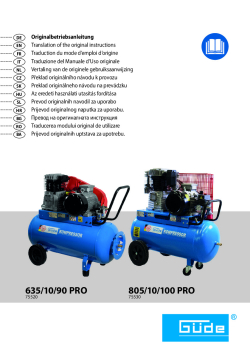 GÜDE Kompresor 805/10/100 PRO 75530 Manuál