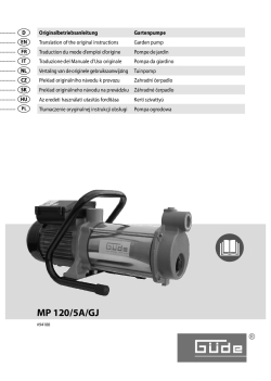 GÜDE Zahradní čerpadlo MP 120/5A/GJ 94188 Manuál