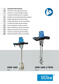 GÜDE MÍCHAČ GRW 1800 58048 Manuál