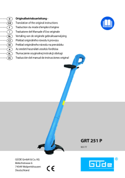 GÜDE Strunová sekačka GRT 251 P 95177 Manuál