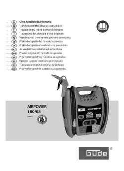 GÜDE Kompresor AIRPOWER 180/8 50077 Manuál