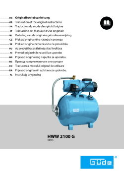 GÜDE Domácí vodárna HWW 2100 G 94173 Manuál