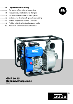 GÜDE Motorové čerpadlo GMP 50.25 94505 Manuál