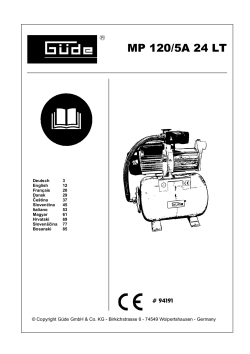GÜDE Domácí vodárna MP 120/5A 24 LT 94191 Manuál
