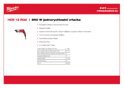 MILWAUKEE 950 W, jednorychlostní vrtačka 030250 A4 PDF
