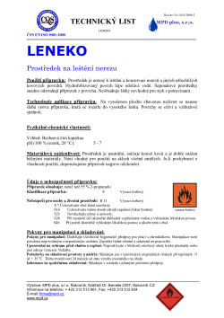 Technický list