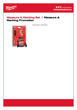 MILWAUKEE Measure & Marking Promotion 4932480552 A4 PDF