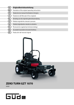 GÜDE Zahradní traktor GZT 1070 95481 Manuál